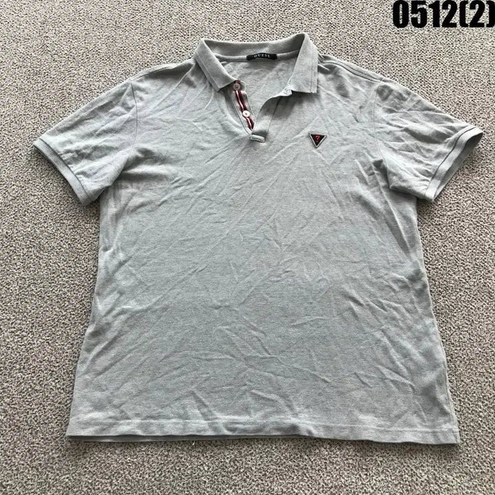 [BUNJANG] Guess Gray Short Sleeve Polo T-Shirt L / 게스 회색 반팔 폴로티셔츠 L