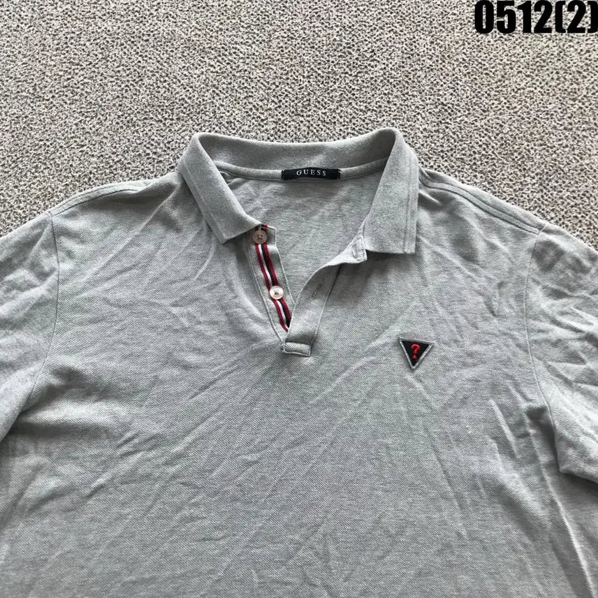 [BUNJANG] Guess Gray Short Sleeve Polo T-Shirt L / 게스 회색 반팔 폴로티셔츠 L