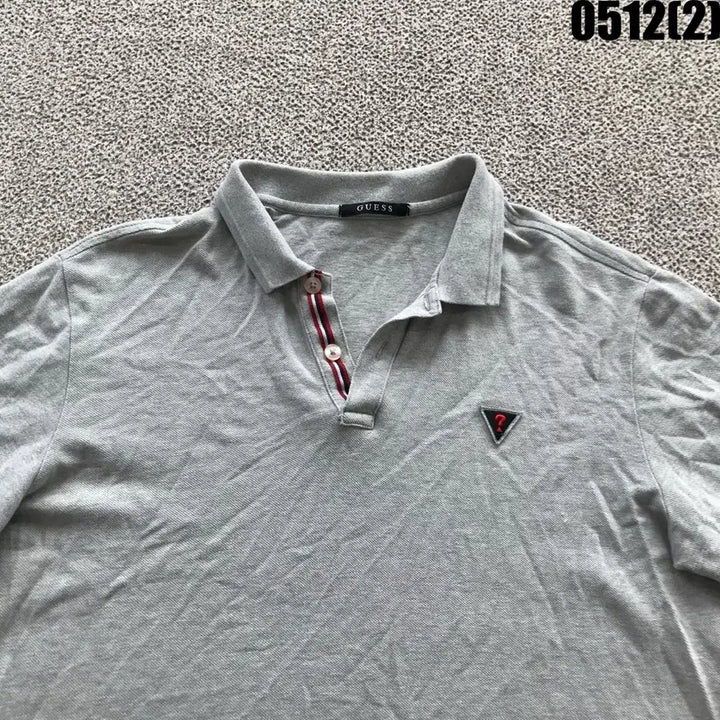 [BUNJANG] Guess Gray Short Sleeve Polo T-Shirt L / 게스 회색 반팔 폴로티셔츠 L