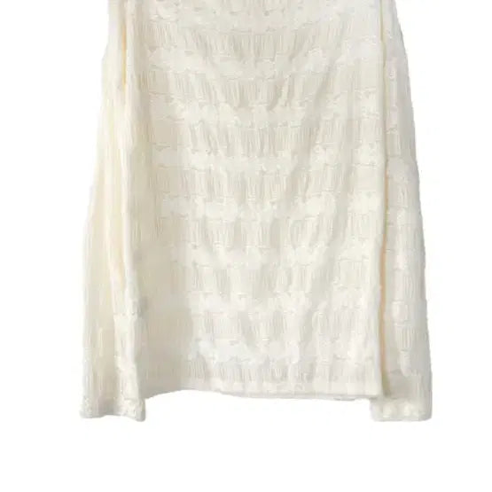 [BUNJANG] Kimahop Lace Off-Shoulder Knit Long Sleeve / 김아홉 레이스 오프숄더 니트 긴팔
