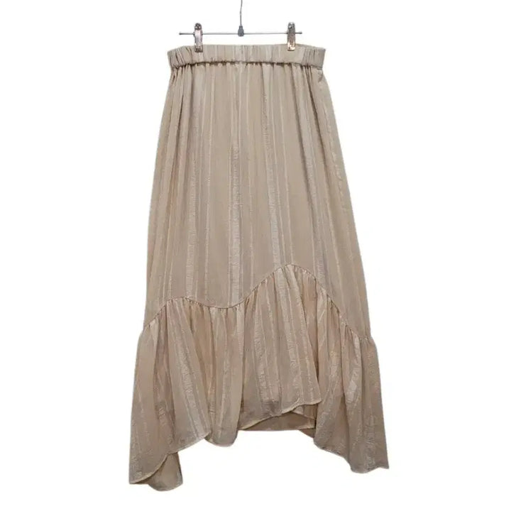[BUNJANG] Skin Stripe Poly Long Skirt / 가볍고 부드럽고 시원한 폴리소재 스킨 스트라이프 롱스커트
