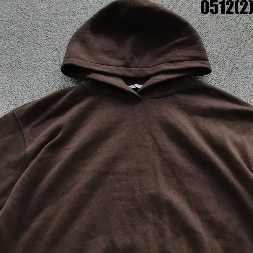 [BUNJANG] Zara Brown Cropped Hoodie L / 자라 브라운 크롭 후드티 L