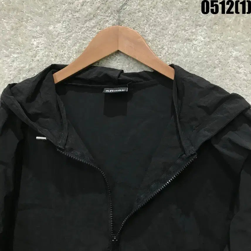 [BUNJANG] Afinar Hooded Windbreaker Anorak Black F / afinar 후드 바람막이 아노락 블랙 F