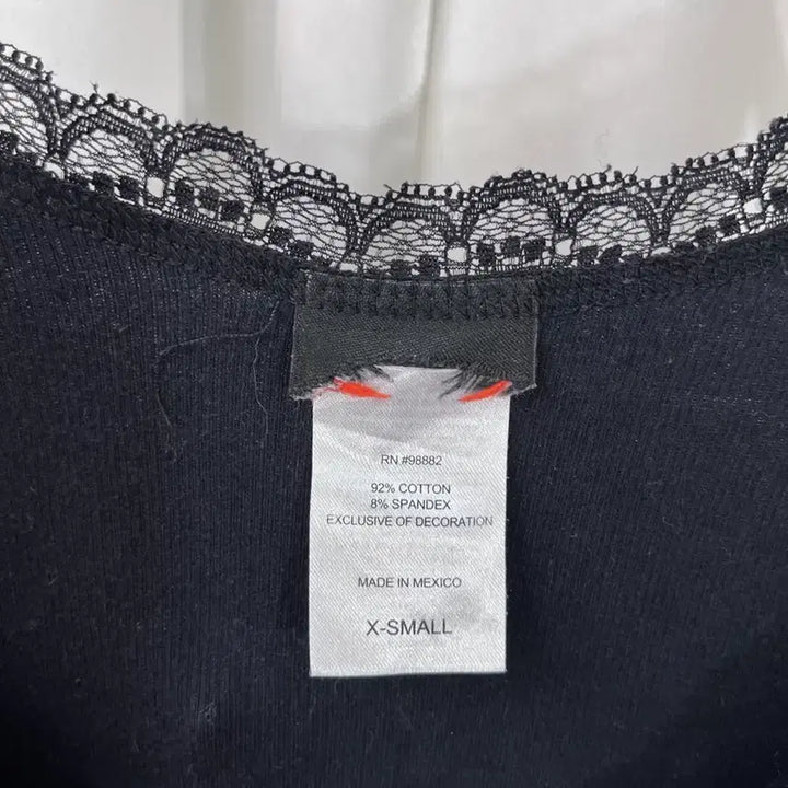 [BUNJANG] Harley-Davidson Lace Tank Top Black XS / 할리데이비슨 레이스 검정 끈나시 XS