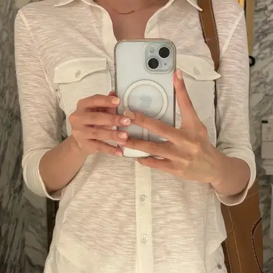 [BUNJANG] Delicious Blanc Jersey Shirt White / 딜리셔스블랑 져지셔츠 화이트