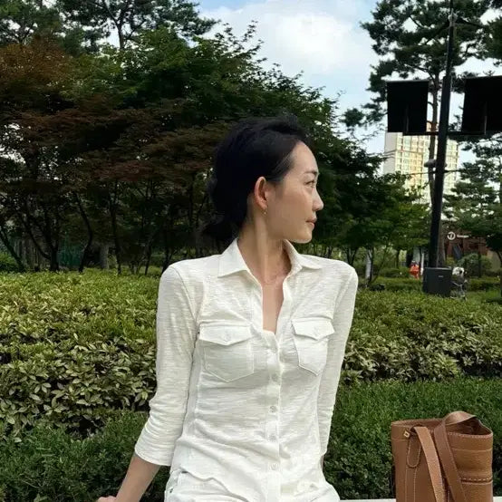 [BUNJANG] Delicious Blanc Jersey Shirt White / 딜리셔스블랑 져지셔츠 화이트