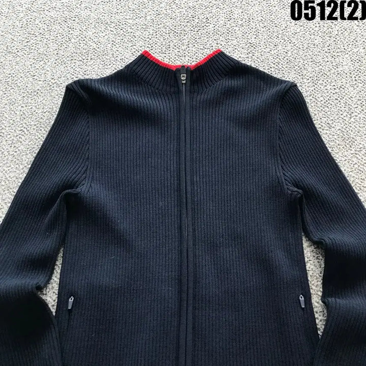 [BUNJANG] Beanpole Navy Knit Zip-Up Cardigan (S) / 빈폴 네이비 니트 집업 가디건 s