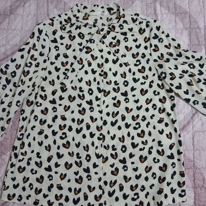 [BUNJANG] Lenibon Leopard Chiffon Blouse Size 55 / 레니본 호피레오파드쉬폰블라우스55