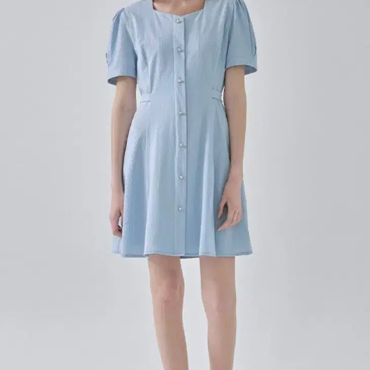 [BUNJANG] Nine Atelier Sky Blue Puff Dress - New Arrival / 나인 아틀리에 하늘색 퍼프 원피스 ㅡ 새상품