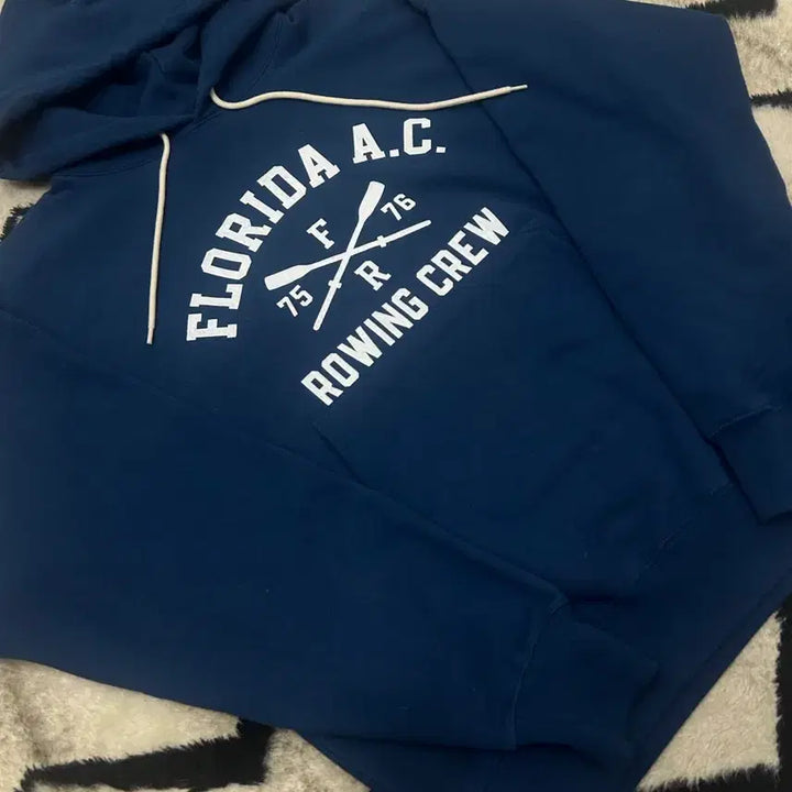 [BUNJANG] Outstanding VSC Oversized Florida Hoodie Navy Blue Brushed Fleece Hoodie Navy Blue / [실측XL]아웃스탠딩 V.S.C 오버핏 플로리다 후드/네이비블루/기모