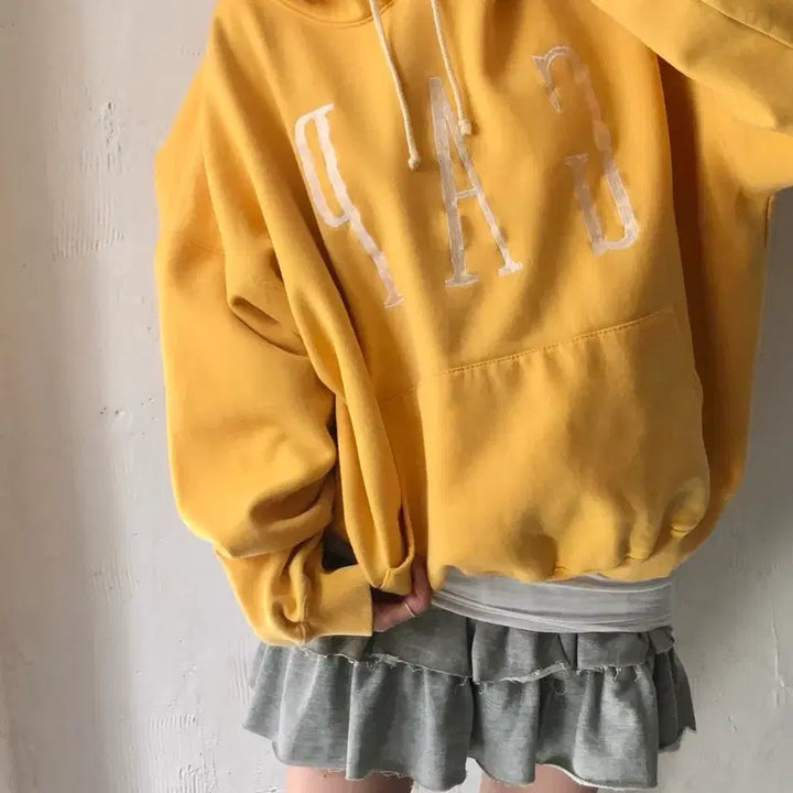 [BUNJANG] Gap 90s Mustard Yellow Hoodie / Gap 90s 올드 갭 머스타드옐로우컬러 후드티