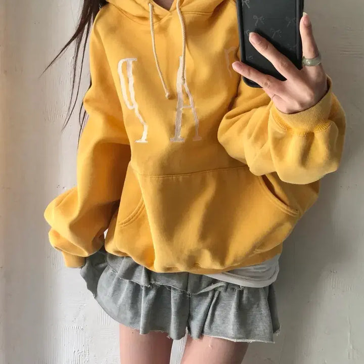 [BUNJANG] Gap 90s Mustard Yellow Hoodie / Gap 90s 올드 갭 머스타드옐로우컬러 후드티