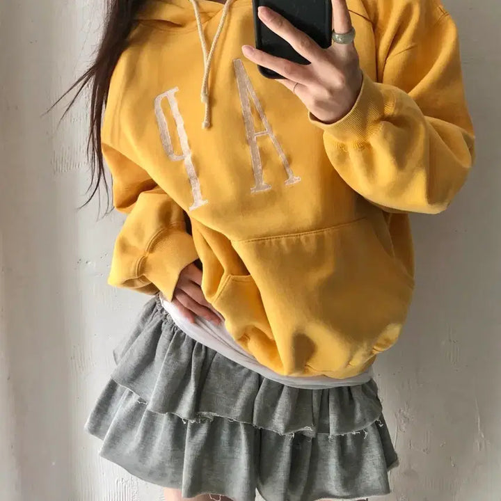 [BUNJANG] Gap 90s Mustard Yellow Hoodie / Gap 90s 올드 갭 머스타드옐로우컬러 후드티