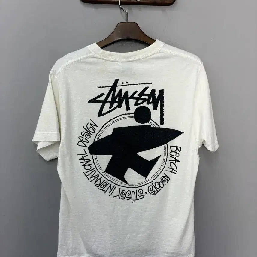 [BUNJANG] Stussy Beach Route Surfman Short Sleeve T-Shirt / 스투시 비치루트 서프맨 반팔 A3689