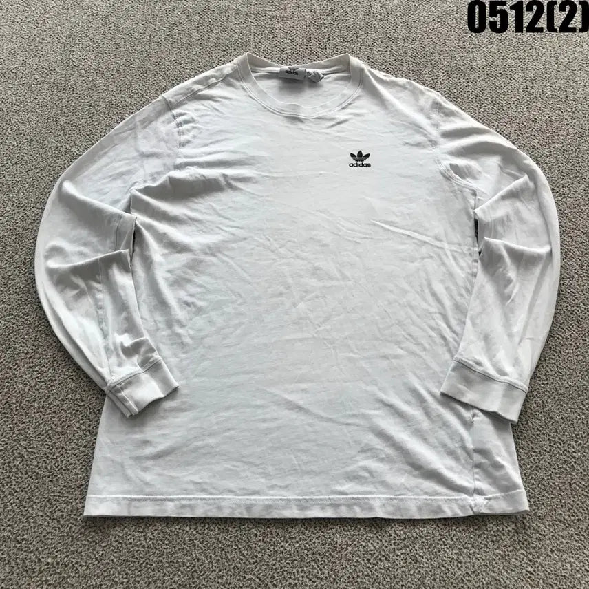 [BUNJANG] Adidas White Long Sleeve T-Shirt L / 아디다스 화이트 긴팔 티셔츠 L