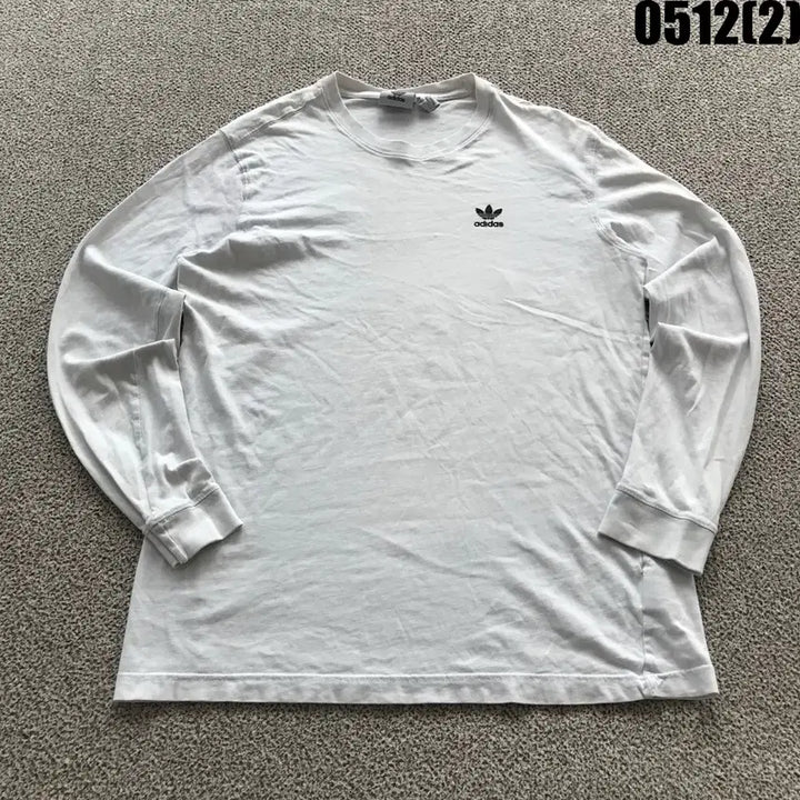 [BUNJANG] Adidas White Long Sleeve T-Shirt L / 아디다스 화이트 긴팔 티셔츠 L