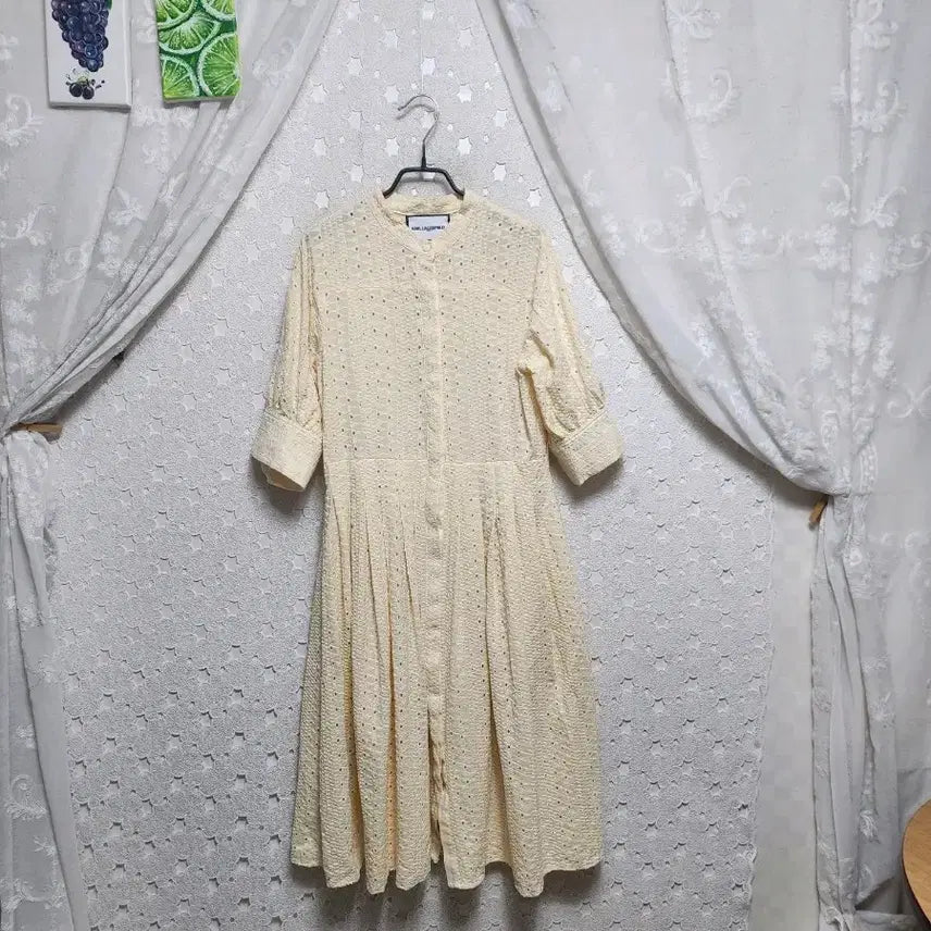[BUNJANG] Karl Lagerfeld Embroidered Punching Dress / 칼라거펠트 자수펀칭 원피스 여성85