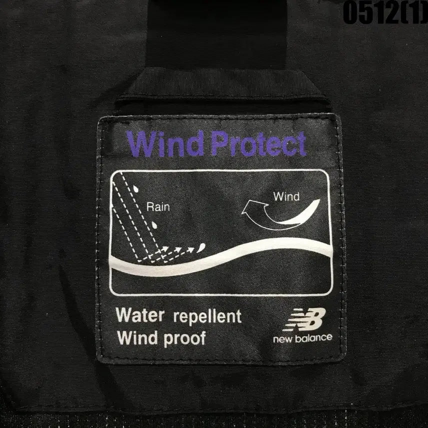 [BUNJANG] New Balance Black Hooded Windbreaker Jacket L / 뉴발란스 바람막이 블랙 후드 자켓 L