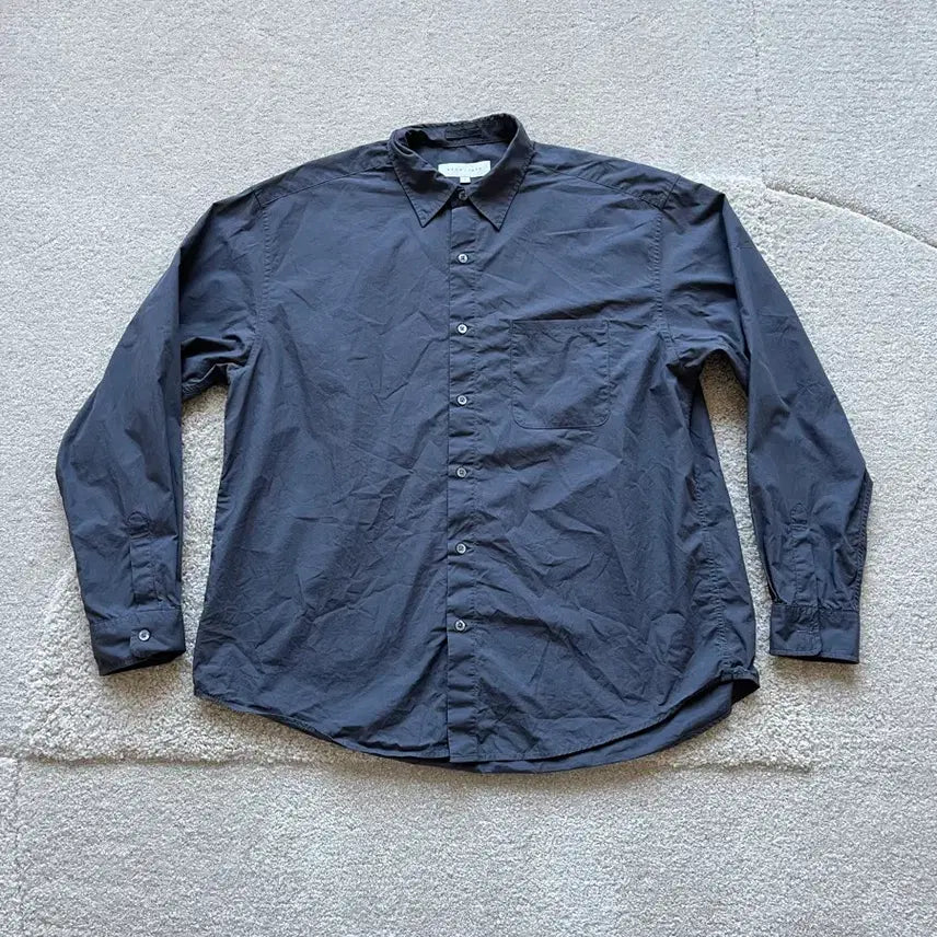 [BUNJANG] Brown Yak SH-01 Cotton Shirt Charcoal Navy / 브라운야드 SH-01 코튼 셔츠 차콜네이비 (103-105)