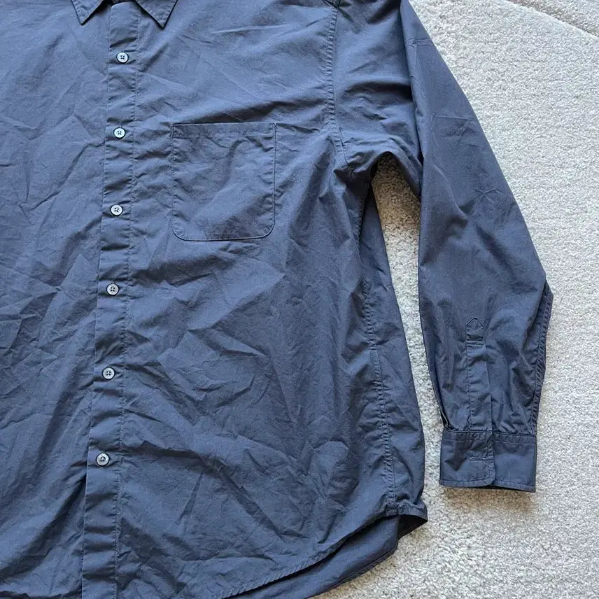 [BUNJANG] Brown Yak SH-01 Cotton Shirt Charcoal Navy / 브라운야드 SH-01 코튼 셔츠 차콜네이비 (103-105)