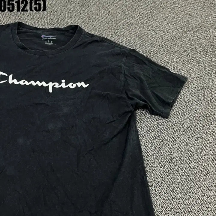 [BUNJANG] Champion Black Logo T-Shirt / 챔피온 블랙 로고 반팔 티셔츠