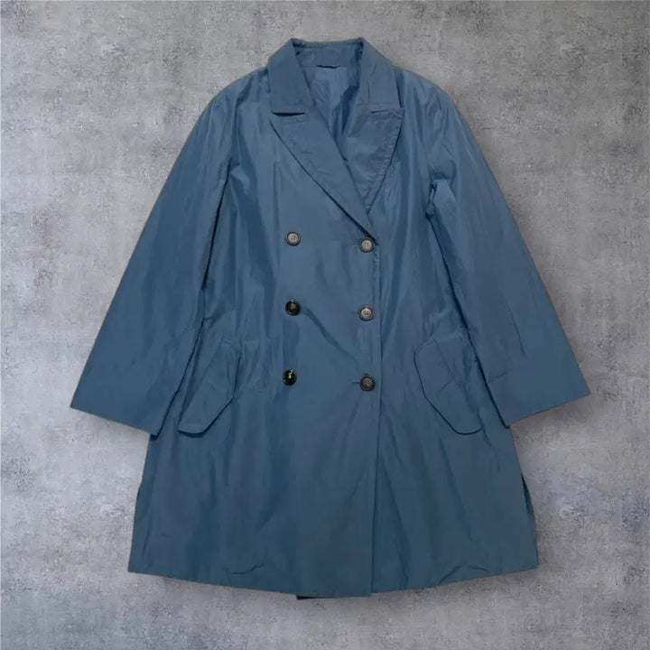 [BUNJANG] Brunello Cucinelli Smoky Blue Light Double-Breasted Trench Coat Size 42 / 브루넬로 쿠치넬리 스모키블루 라이트 트렌치 코트 42