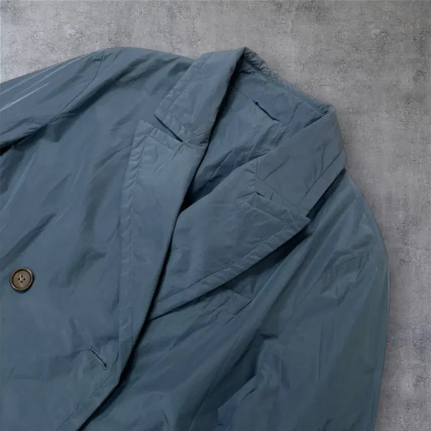 [BUNJANG] Brunello Cucinelli Smoky Blue Light Double-Breasted Trench Coat Size 42 / 브루넬로 쿠치넬리 스모키블루 라이트 트렌치 코트 42