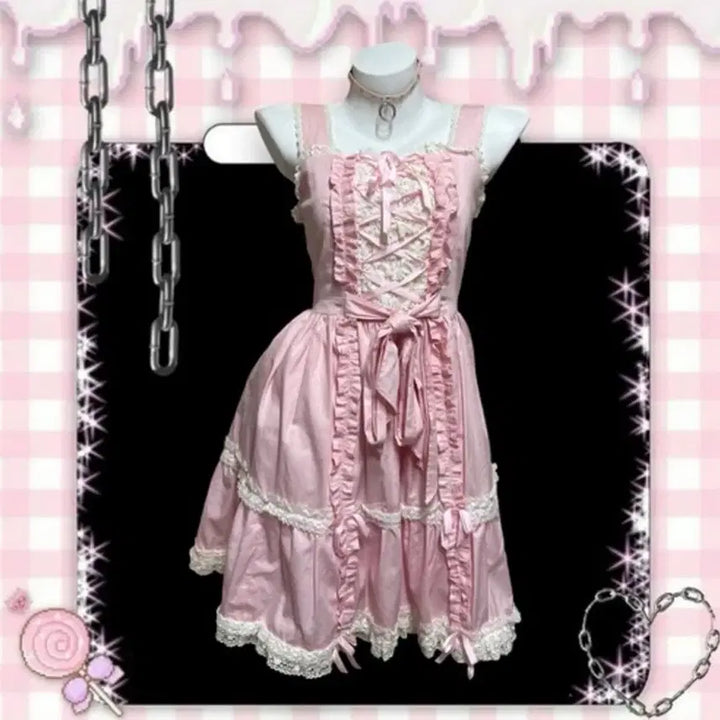 [BUNJANG] Angelic Pretty Momoco Dress Baby Pink / 불량공주 모모코 드레스 베이비핑크컬러