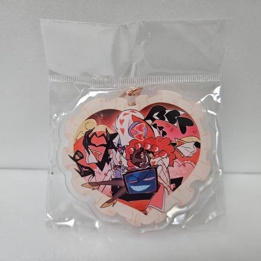 [SOLD OUT] 해즈빈호텔 발렌타인데이 아크릴 키링 VEES 복스 벨벳 발렌티노