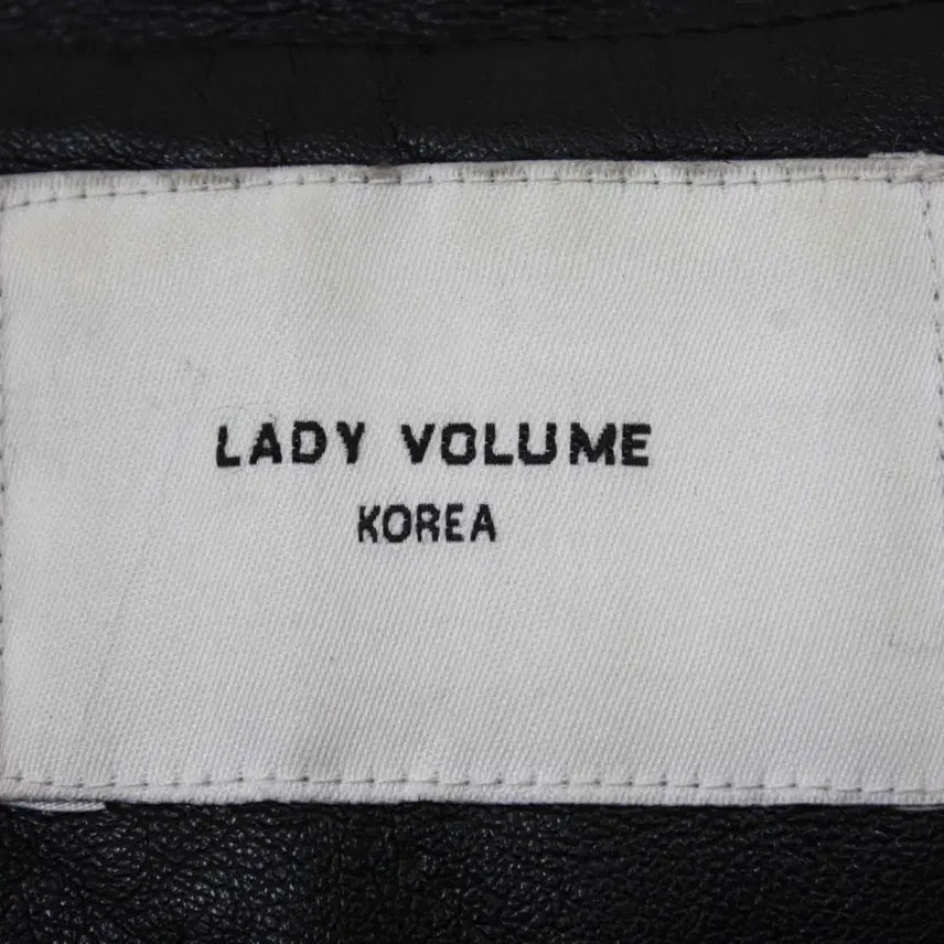 [BUNJANG] Lady Volume F Faux Leather Jacket Black / J-12182/레이디볼륨 정품 여성용 인조가죽 자켓 F