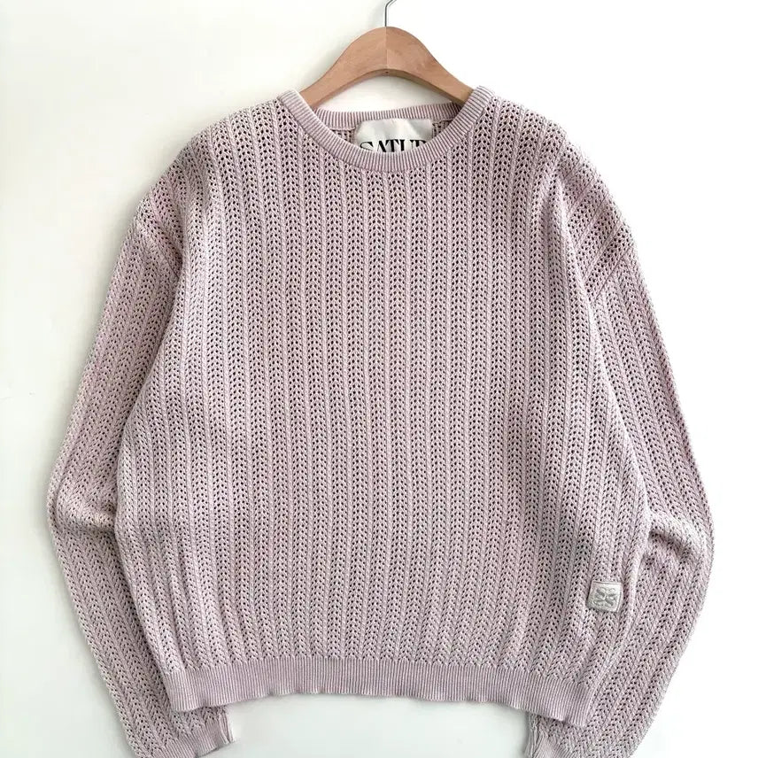 [BUNJANG] Satur Ibiza Mesh Knit Lavender M / Satur 세터 라벤더컬러 이비자 메쉬 니트