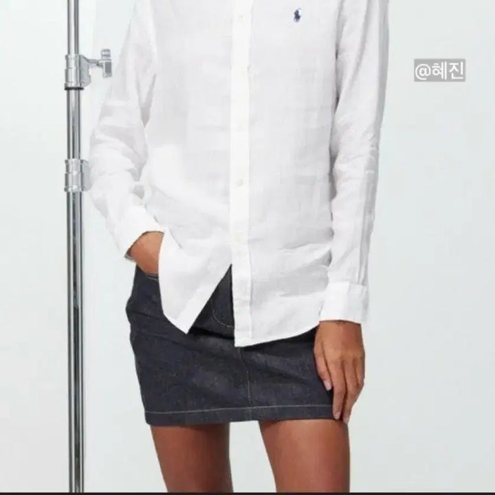 [BUNJANG] Polo Ralph Lauren White Linen Shirt / 폴로 랄프로렌 화이트 린넨 셔츠 새상품