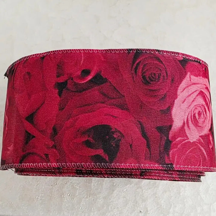 [BUNJANG] Intaribbon Red Rose Ribbon 10 Yards Bundle Set / 인타리본 레드장미 10마 일괄
