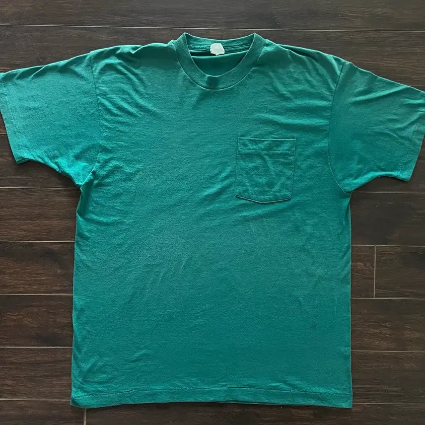 [BUNJANG] XXL Vintage Single Stitch Plain Pocket T-Shirt / [XXL] 미국 빈티지 싱글스티치 무지 포켓 티셔츠