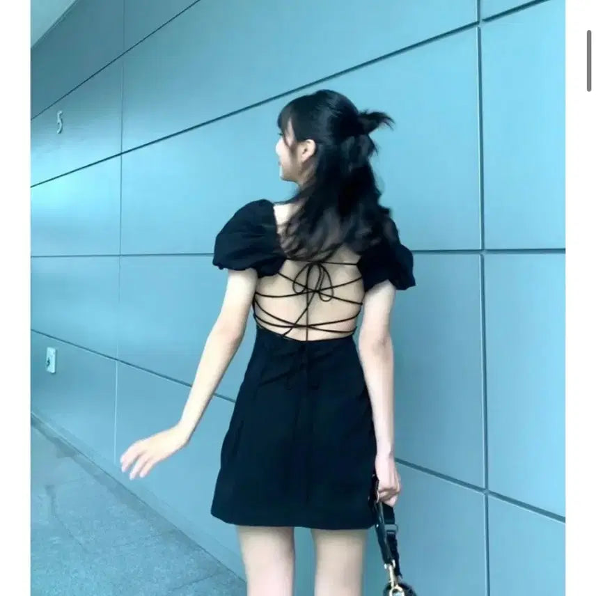 [BUNJANG] ESPA Karina Puff Sleeve Mini Dress / 카리나 자라 미니 원피스