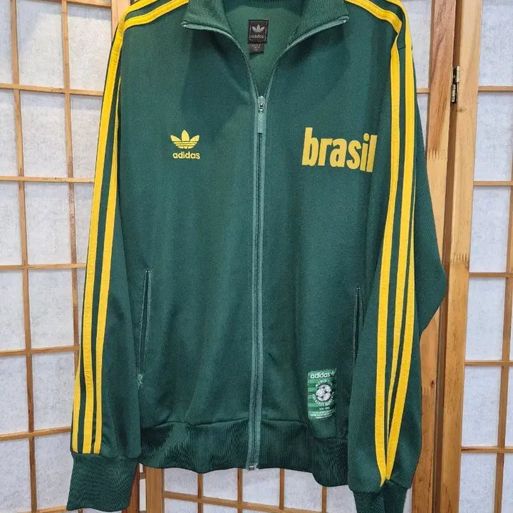 [BUNJANG] Adidas Brazil Track Top Green/Yellow Size 95 / 아디다스 브라질 트랙탑 그린/옐로우 95