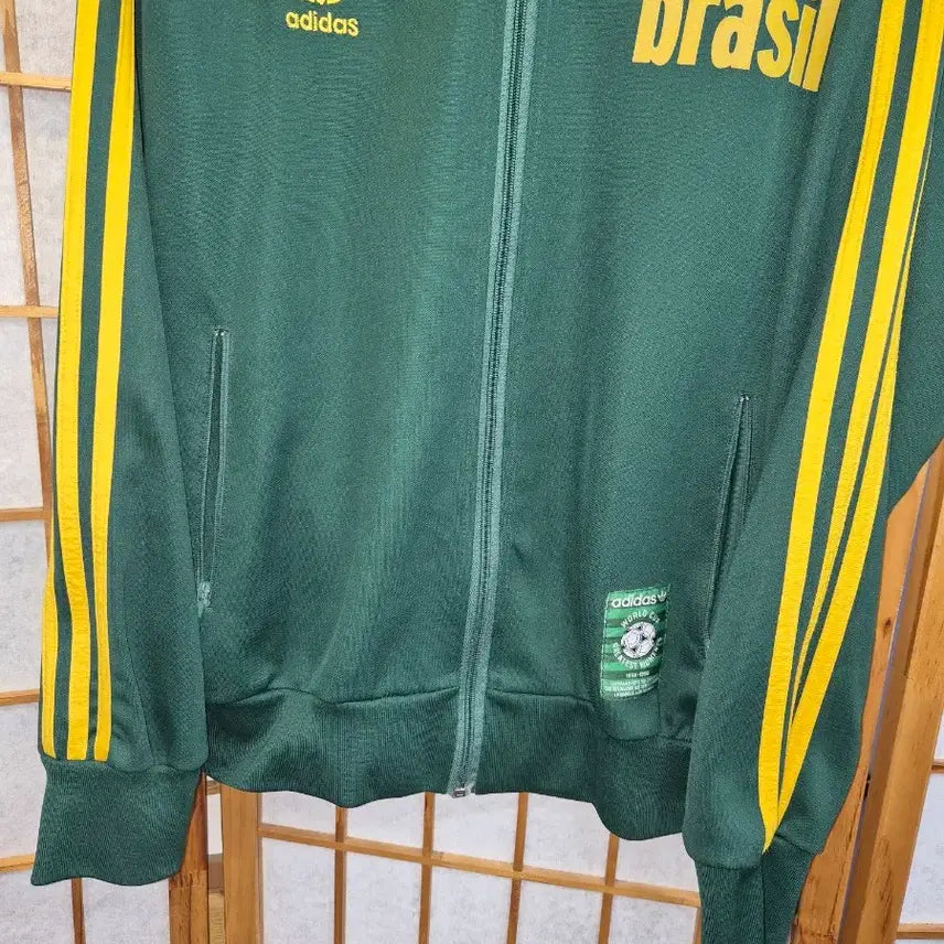 [BUNJANG] Adidas Brazil Track Top Green/Yellow Size 95 / 아디다스 브라질 트랙탑 그린/옐로우 95