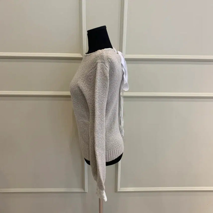 [BUNJANG] Sacai Backless Tie Alpaca Wool Knit Beige Size 3 / 267001136 사카이 백리스 타이 알파카 울 니트 베이지 3사이즈