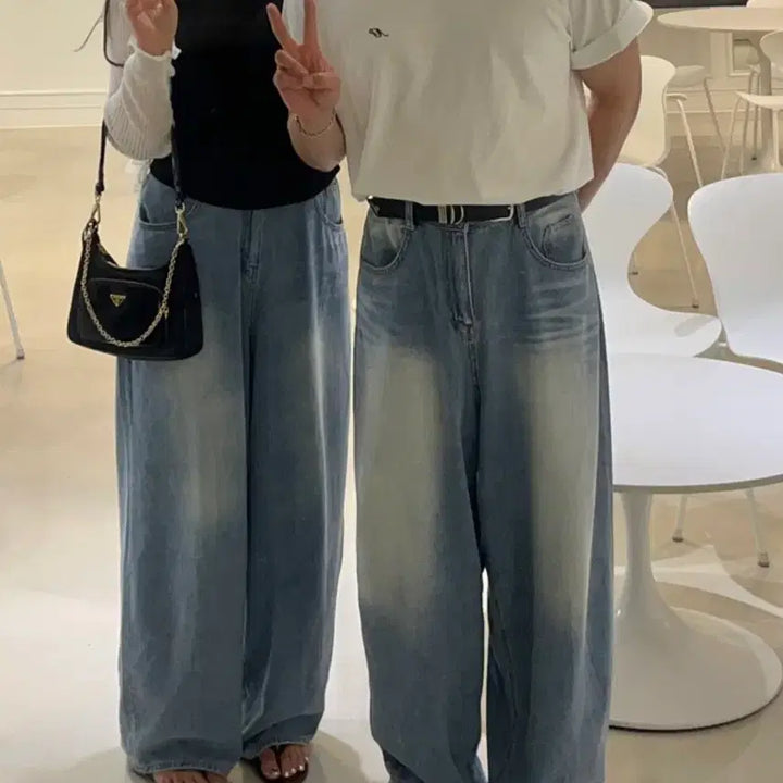 [BUNJANG] Unisex Semi Balloon Fit Wide Pants / 남녀공용 세미벌룬핏 와이드팬츠