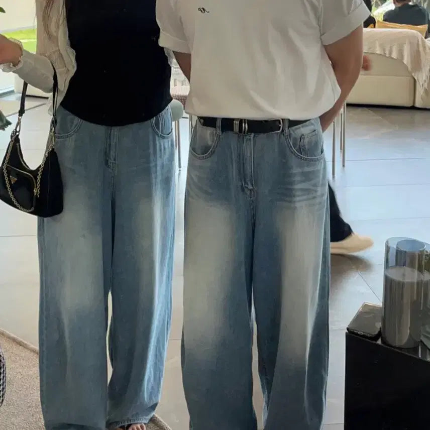 [BUNJANG] Unisex Semi Balloon Fit Wide Pants / 남녀공용 세미벌룬핏 와이드팬츠