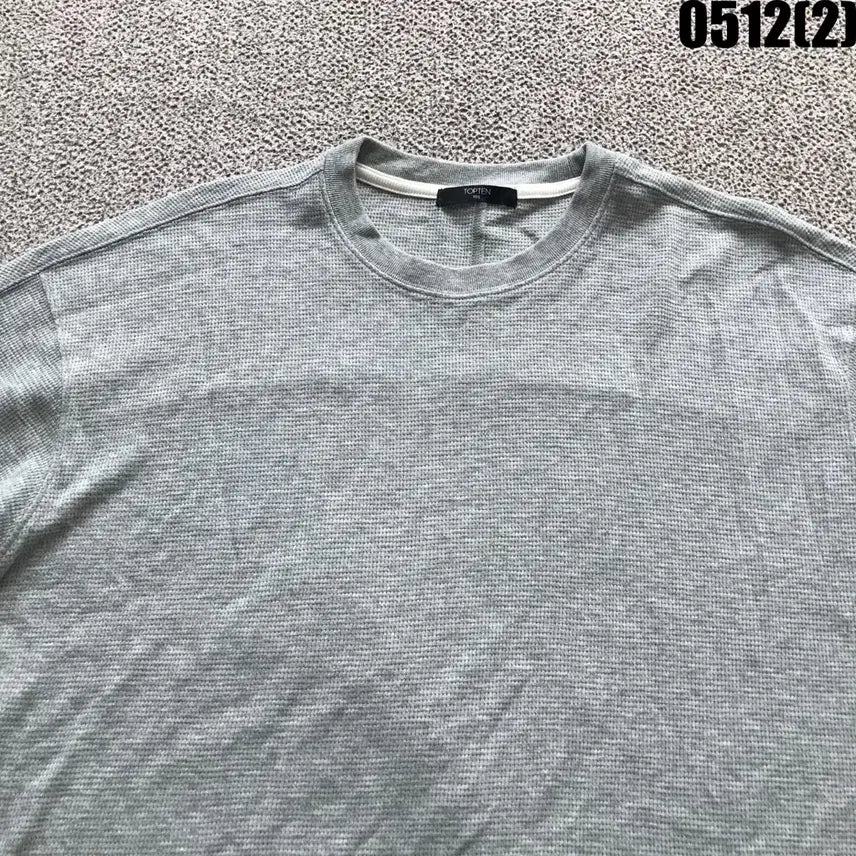 [BUNJANG] TOPTEN Grey Waffle Half-Sleeve T-Shirt Size 105 / 탑텐 회색 와플 반팔 티셔츠 105
