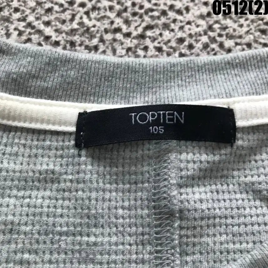 [BUNJANG] TOPTEN Grey Waffle Half-Sleeve T-Shirt Size 105 / 탑텐 회색 와플 반팔 티셔츠 105