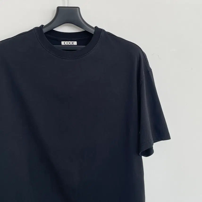 [BUNJANG] COAR Unisex Black Basic Short Sleeve T-Shirt M-L / 쿠어 공용M-L 블랙 기본 반팔 티셔츠
