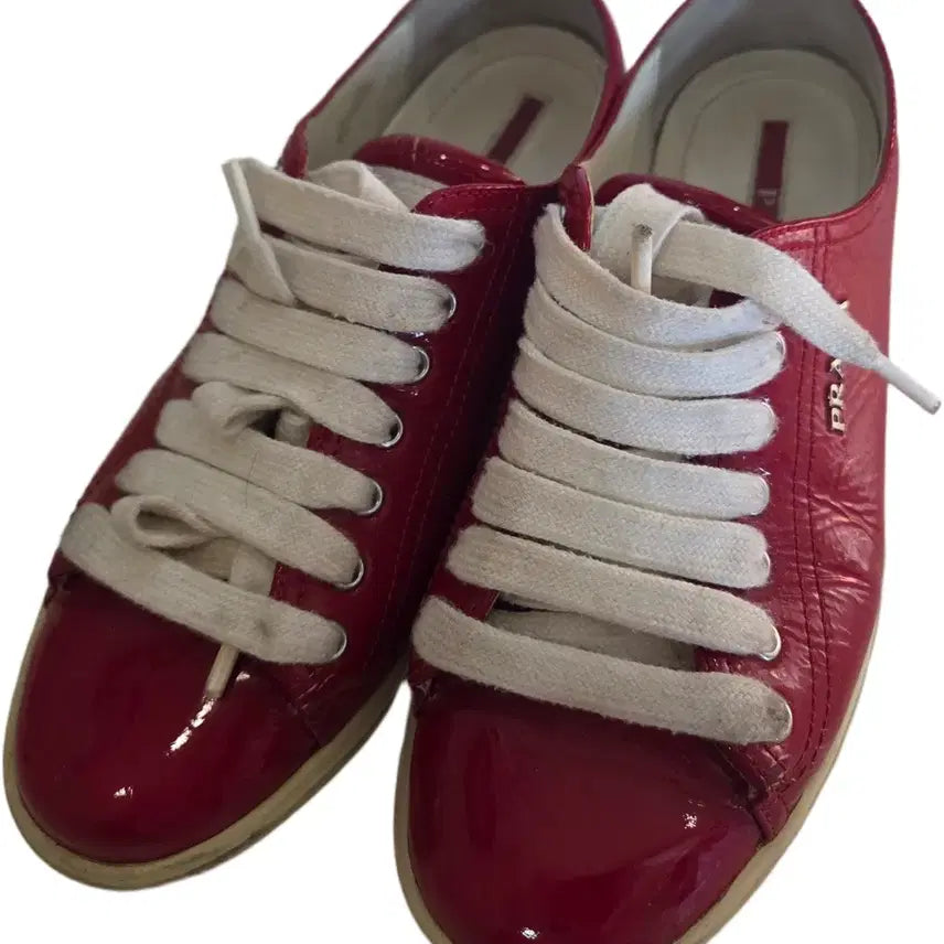 [BUNJANG] Prada Patent Leather Sneakers / 정품 프라다 페이턴트 가죽 스니커즈