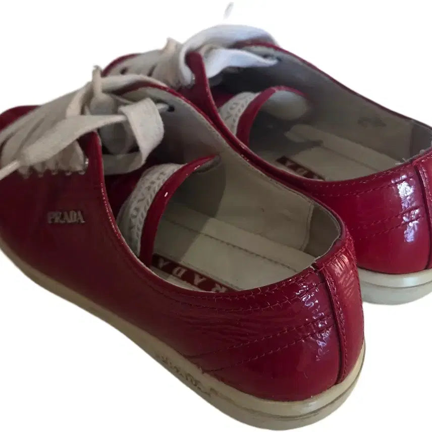 [BUNJANG] Prada Patent Leather Sneakers / 정품 프라다 페이턴트 가죽 스니커즈