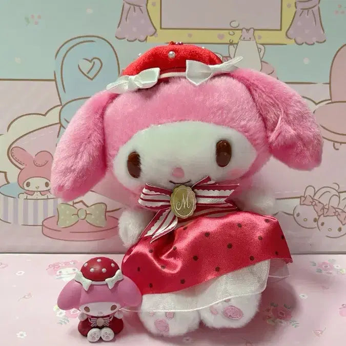 [BUNJANG] My Melody Tea Room Mascot Plush &amp; Figure Set / 마이멜로디 티룸 마스코트 인형 + 피규어 세트