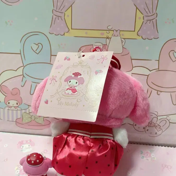 [BUNJANG] My Melody Tea Room Mascot Plush &amp; Figure Set / 마이멜로디 티룸 마스코트 인형 + 피규어 세트