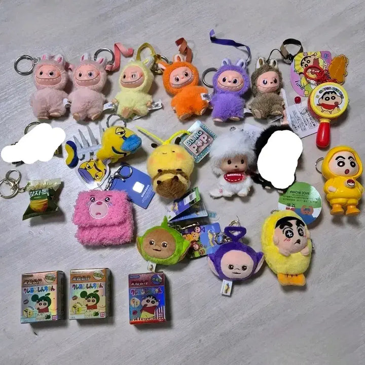 [BUNJANG] Plush Keychain Bag Charm (Teletubbies, Crayon Shin-chan, Raboo Boo, Monchhichi, etc.) / 봉제인형 키링 가방고리 (텔레토비, 짱구, 라부부, 몬치치 등)