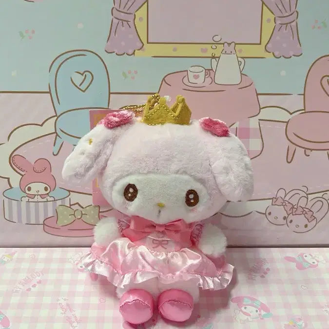 [BUNJANG] Crown My Melody "My No.1 Favorite" Mascot Plush / 왕관 마이멜로디 my no.1 favorite 마스코트 인형