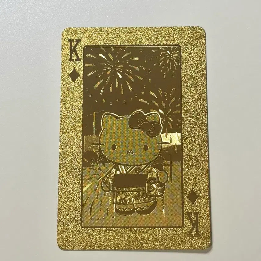 [BUNJANG] Hello Kitty Trump Card Set / 키티 황금 트럼프 카드 원카드 카드놀이